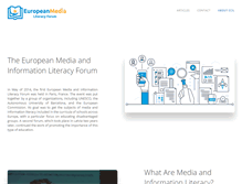 Tablet Screenshot of europeanmedialiteracyforum.org